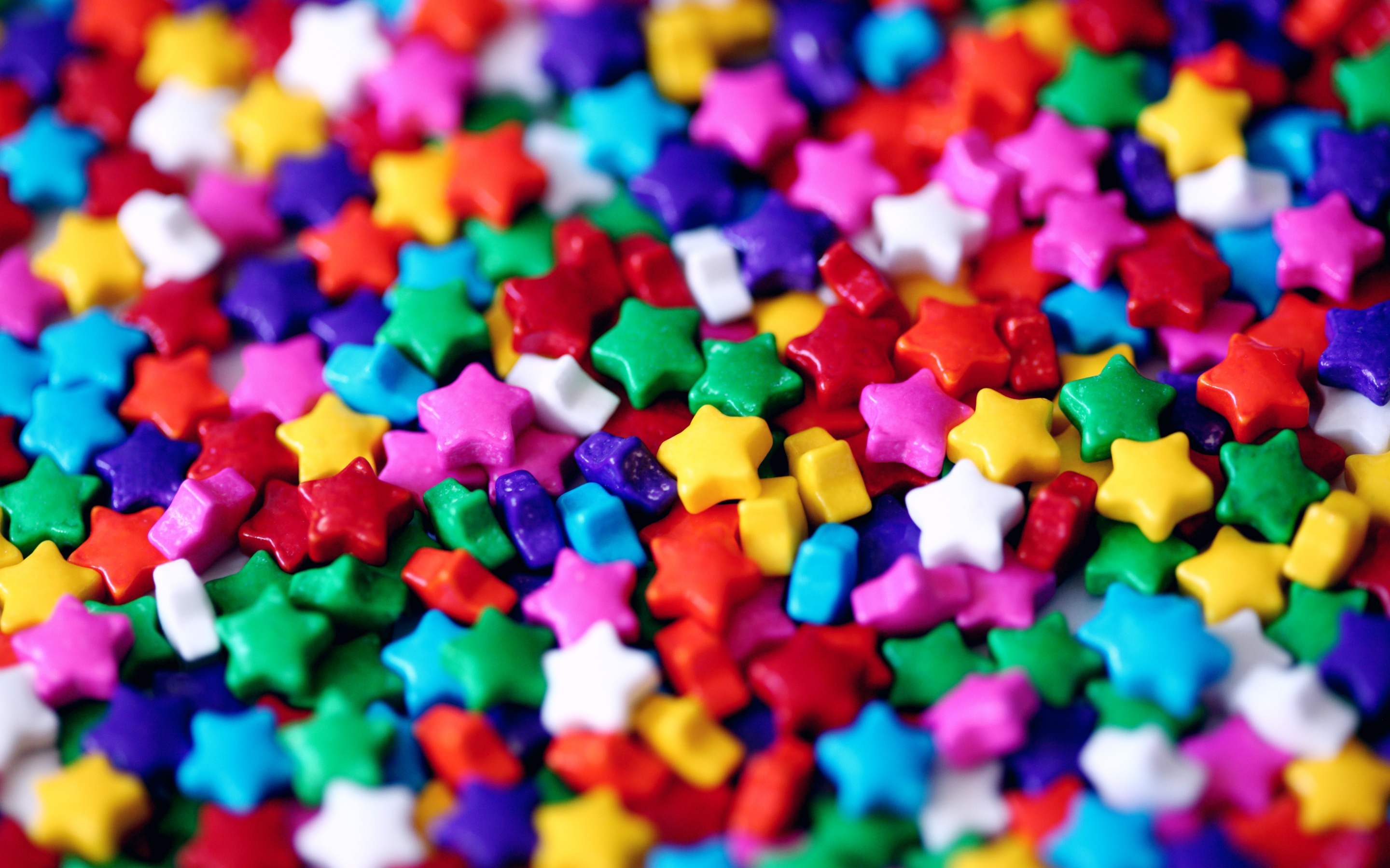 Candies 4K Wallpaper, Multicolor, Star shape, Colorful